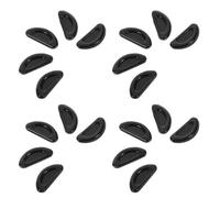 JOINPAYA Silicone Nose Pads for Glasses and Sunglasses, Anti- Adhesive Nose Cushions with Comfortable Fit 20pcs D-shaped Black Suitable for Everyday Use