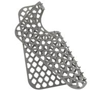 JOINPAYA Silicone Sink Mat with Hollow Side Holes Antiskid Kitchen Sink Protector Pad Grey Silicone Basin Cushion for Farmhouse and Bowl Drain Filtration