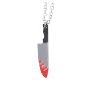 JOINPAYA Simulation Knife Necklace Bloody Cutter Pendant Chic Neck Chain for Halloween Punk Style Accessory for Women Creative Clavicle Jewelry