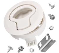 JOINPAYA Slam Latch Push-to-Close Cabinet Latches with Secure Design, Sleek White Plastic Construction, Circular Head Shape for Marine and Boat Hatch Applications