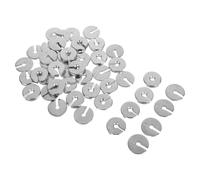 JOINPAYA Slotted Weights Set Chromium Plated Iron Material Mechanics Experiments 50pcs Compact and Portable Design, 5g and 10g Standardized Gram Weights Laboratory for Physics and