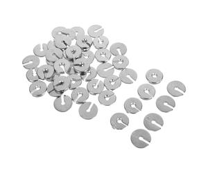 JOINPAYA Slotted Weights Set Chromium Plated Iron Material Mechanics Experiments 50pcs Compact and Portable Design, 5g and 10g Standardized Gram Weights Laboratory for Physics and