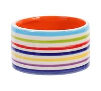 JOINPAYA Small Animal Ceramic Bowl Guinea Pig Food Bowl Ceramic Material Sturdy Feed Not Easy to Break Enough Capacity for Daily Feeding Pet Supplies