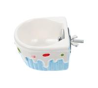 JOINPAYA Small Ceramic Feeding Bowl for Hamsters Squirrels and Small Pets Pet Food Container Washable Design for Daily Feeding Needs Decorative Cake Blue Color