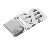 JOINPAYA Small Clip Money Storage Clip Practical Slim Bill Fold Zinc Alloy Stainless Steel Anti-Lost for Office Use 6.00X3.50X1.00Cm