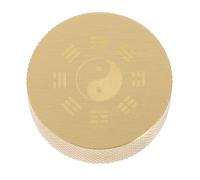 JOINPAYA Small round Copper Paperweight for Calligraphy Desktop, Solid Metal Paperweight Ornament for Chinese Calligraphy Writing and Art Crafts