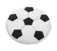 JOINPAYA Soccer-shape Flying Disc Dog with Plush and Plastic Material for Interactive Throwing and Playing, Relieves Stress and Improves Emotion for Pets