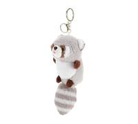JOINPAYA Soft Plush Raccoon Keychain Pendant Mini Animal Bag Charm Purse Accessory for Backpack and Handbag Cute Portable Plush Pendant Animal Lovers