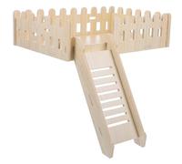 JOINPAYA Solid Wood Hamster Platform Ladder Toys for Cage Hamster Climbing Playset Resting Area and Safe for Pets