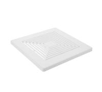 JOINPAYA Square 9x9 Inch Bathroom Ventilation Fan Grille with Spring White Ceiling Fan Exhaust Cover for Wall-mounted Bathroom Extractor Universal Vent Cap