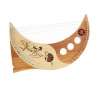 JOINPAYA String Lyre Harp Handheld Musical Instrument with Retro Moon Box Design for Beginners and Intermediate Players Tone Wood Lyra Harp Gift for Friends Random Color
