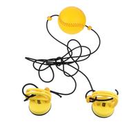 JOINPAYA Sucker Boxing Ball Hanging Training Ball Pu Yellow, Strong Suction Cup, High Elasticity, Rope through Centre, Buckle Fastening for Boxing Training Random Color
