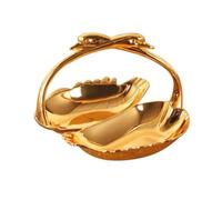 JOINPAYA Swan Shape Small Candy Tray with Two Compartments, Decorative Metal Snack Plate for Household Fruit and Chocolate Serving, Creative Dual-Section Dried Fruit Dish for Living Room