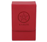 JOINPAYA Tarot Card Holder PU Leather Lint Lined Sealed Lid Compact Storage Case for Secure Tarot Deck Transport