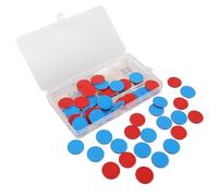 JOINPAYA Ten Frame Math Teaching Chips 50Pcs Plastic Counting Discs Double Color Arithmetic Chain Educational Math Counters for 1St Grade Classroom Learning Tools