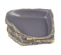 JOINPAYA Thick Reptile Feeding Bowl Durable Dark Green Food Dish with Smooth Surface for Lizards Turtles and Reptiles Easy to Clean Space Saving Design Slope for Easy