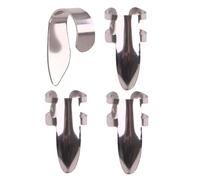 JOINPAYA Thumb Finger Picks with Protection for Fingers and Nails 4 Pieces for Guitar Stainless Steel Silver Smooth Plectrum Set Providing Extra Control the Strings, for Playing Guitar