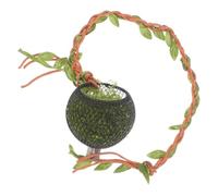 JOINPAYA Tiny Jumping Spider House with Artificial Vines Leaves Safe Mini Enclosure Hideout for Geckos and Tarantulas Lightweight Portable Habitat Decoration Boosting Pet Confidence