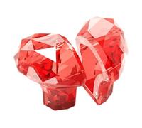 JOINPAYA Toilet Button Pusher Heart-Shaped Red Ps Acrylic Glue Easy Use Replaceable Bathroom Toilet Button Aid and Bathroom