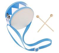 JOINPAYA Two-sided Hand Playing Drum Wooden Boys and Girls Drum Lanyard for Toddlers Tapping Toy Portable Snare for Boy Girl's Musical Instruments
