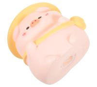 JOINPAYA Unbreakable Cute Pig Shaped Vinyl Coin Container Decorative Piggy Bank for Bedroom Study Desktop Saving Pot with Gift Box