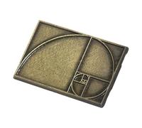 JOINPAYA Unique Metal Lapel Pin Golden Ratio Design Rectangle Shape Medieval Artistic Style Vintage Commemorative Item for Teacher's Day and Special Occasions