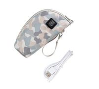 JOINPAYA USB Baby Milk Bottle Warmer Cover with 3 Modes 5V 2A Lightweight PU Material Feeding Bottle Sleeve for Outdoor Use to Keep Milk Warm Random Color