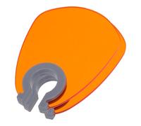 JOINPAYA UV Nail Lamp Desk Cover, 2pcs Fan Shaped Orange Plastic Curing Lamp Shield with Blue Light Blocking and Universal Compatibility for Salon Settings