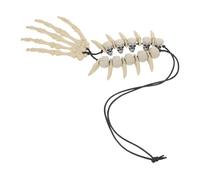 JOINPAYA Vintage Halloween Skull Head Necklace with Skeleton Hand Pendant Gothic Punk Choker for Men and Women Spooky Costume Jewelry for Day Dead and Horror Events