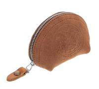 JOINPAYA Vintage Leather Coin Holder and Multi-Functional Portable Change Pouch for Men - Mini Buddha Beads Organizer Wallet Suitable for Travel and Everyday Use