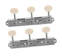 JOINPAYA Vintage Piano Buttons Left Right Metal Tuning Knobs for Electric Guitar Open Gear Tuners DIY Guitar Kit