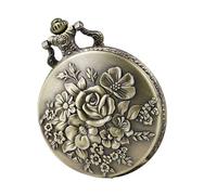 JOINPAYA Vintage Pocket Watch Rose Pattern Quartz Movement Hanging Watch as Necklace Accessory for Daily Wear