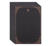 JOINPAYA Vintage Retro Lace Rabbit A5 Letter Paper 50 Sheets Black Horizontal Lines Cute Writing Stationery for Greeting Cards and Invitation Letters