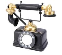 JOINPAYA Vintage Retro Rotary Dial Phone Ornament, Old Fashion Corded Landline Model, Tabletop Nostalgia Decor for Home, Cafe, Bar Display Random Color Random Style