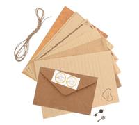 JOINPAYA Vintage Stationery Set with Envelopes A5, 72pcs Kraft Letter Paper and Envelope Pack for Writing Letters, Wedding Invitations, Love Notes, Office and School Use