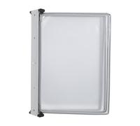 JOINPAYA Wall Mount File Organizer A4 Document Display Rack with 5 Pockets Grey Plastic Hanging File Folder Holder for Office and School Wall-mounted