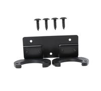 JOINPAYA Wall-mounted Metal Microphone Holder Dual-slot Mic Hanging Bracket for Stable Storage Easy Installation Design for Conference Rooms Ktv Church and Home Use