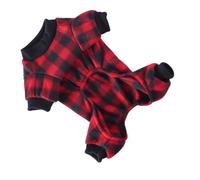 JOINPAYA Warm Dog Pajamas Lattice Pattern Lightweight Polyester Pet Clothing for Dogs and Cats, Wearable Design That Won't Hurt Pets Skin, for Special Occasions and Photo Taking