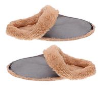 JOINPAYA Warm Removable Furry Clogs Liners for Winter Shoes, Thick Plush Boot Inserts Size 40-41, Washable Brown Short Plush Foot Warmers for Cold Weather