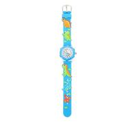 JOINPAYA Waterproof Blue Kids Watch Round Plastic Case and Skin-Friendly Strap, Designed for Learning to Read The Time, Portable Cartoon Wrist Watch Gift for Boys and Girls