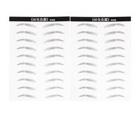 JOINPAYA Waterproof Eyebrow Sticker 2 Sheets 20 Pairs with Hair-like Simulation Fibre and Film Material for Women for Those with No Or Sparse Eyebrows