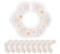 JOINPAYA Weaning Bibs Set of 10 Baby Bandana Bibs Petal Shape for Toddlers 0-3 Years Quick Dry