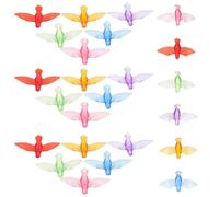 JOINPAYA Wind Chime Replacement Parts with Holes Dove Shaped Acrylic 30pcs Fostering Creativity and Crafting DIY Hanging Charms for Wind Chimes for Decor and Birthdays