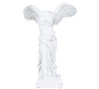 JOINPAYA Winged Victory Goddess Resin Sculpture Table Ornament White Desktop Decoration Home Adornment Creative Greek Mythology Figurine for Living Room Office