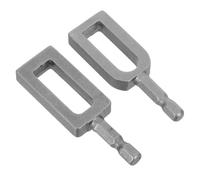 JOINPAYA Wire Twisting Tools Carbon Steel Construction 2pcs with 1/4" Hex Shank for Drill Compatible with Galvanized Iron and Fence Wire, for Fence Building and Rebar Assembly Sites