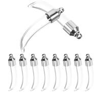 JOINPAYA Wish Bottle Small Glass Bottle Pendant, Mini Glass, Screw-open, 6mm Pepper Caps, Nickel- Lids, for Wedding Crafts