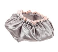 JOINPAYA Women’s Waterproof Double-layer Peva Shower Cap Thickened Bath Hat for Long Hair Reusable Grey Bathing Essentials for Home and Travel