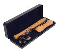 JOINPAYA Wood 8-hole Descant Recorder for Beginners, Detachable Two-section German Style with Classic Vintage Shape and Smooth Rounded Surface, Includes Brush for Easy Color
