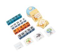 JOINPAYA Wooden Alphabet for Cognitive Early Learning with Letters Interactive Word Game for Boys and Family Educational Fun at Home and School