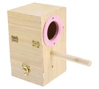 JOINPAYA Wooden Bird Breeding Box Parrot Nesting Case 20x12x12cm Left Hanging Bird House Suitable for Budgerigars in Garden Breeding